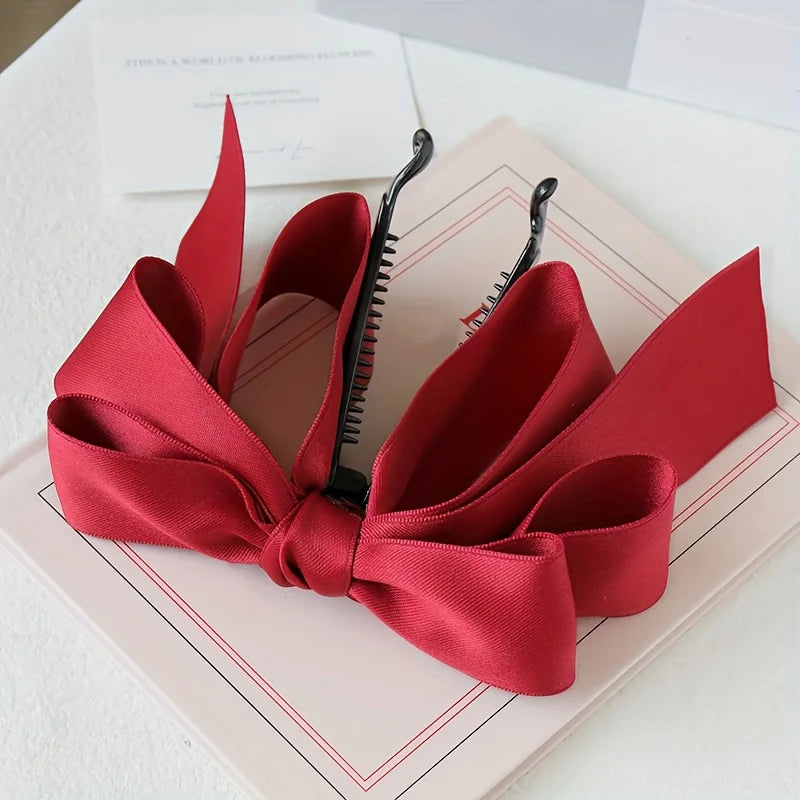 Silky Satin Hair Bow Clips for Women - 7
