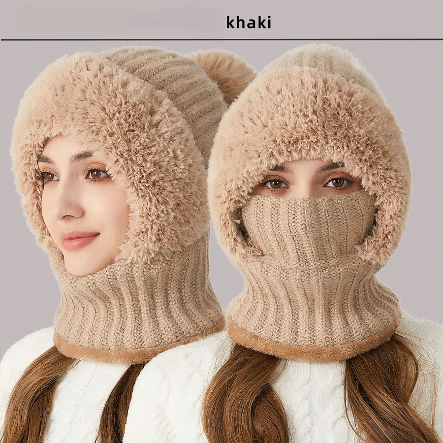 Windproof Thermal Fleece Ski Mask and Hat Set