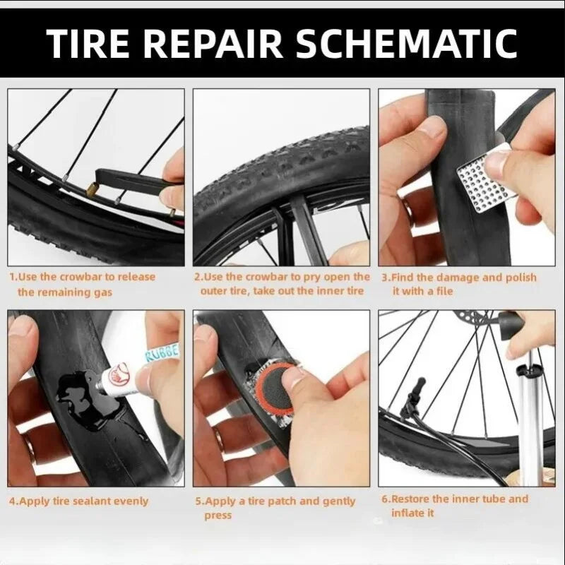 Portable Bicycle Tire Puncture Repair Kit