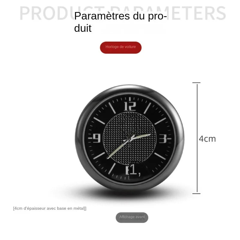 Luminous Mini Dashboard Clock for Cars