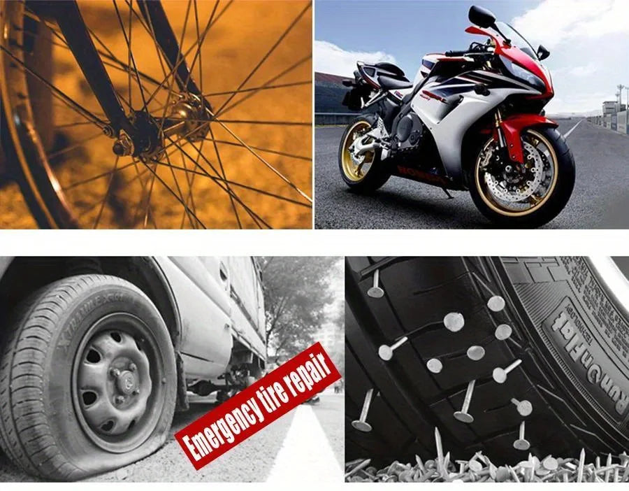 Emergency Tire Puncture Repair Kit for Cars and Trucks