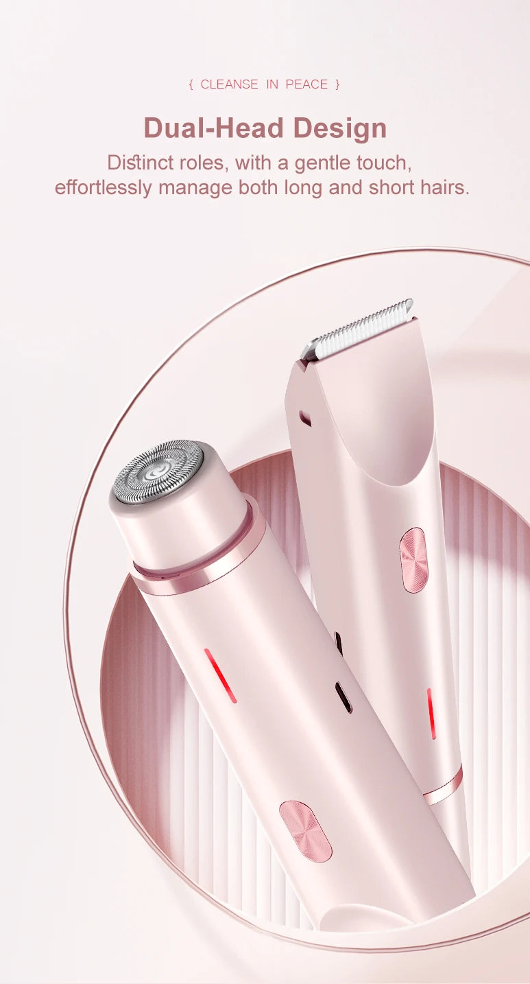 Electric Waterproof Painless Hair Removal Shaver for Face and Body
