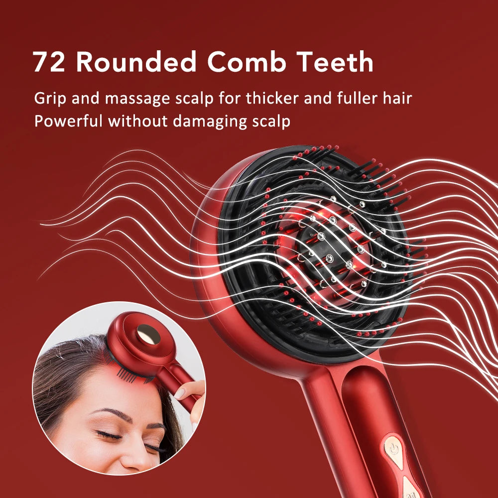 Electric Scalp Massager and Hair Growth Oil Applicator Comb