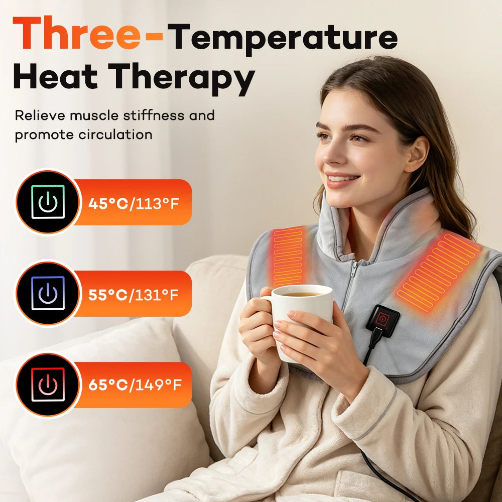 USB Heated Neck and Shoulder Warming Wrap - 9
