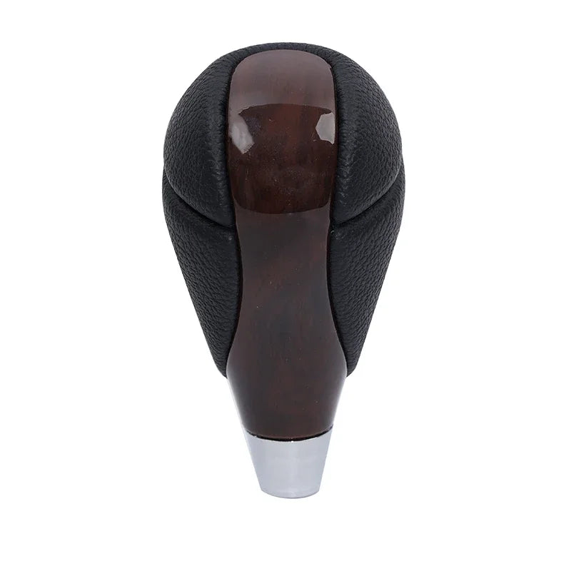 Leather and Wood Grain Gear Shift Knob for Lexus and Toyota
