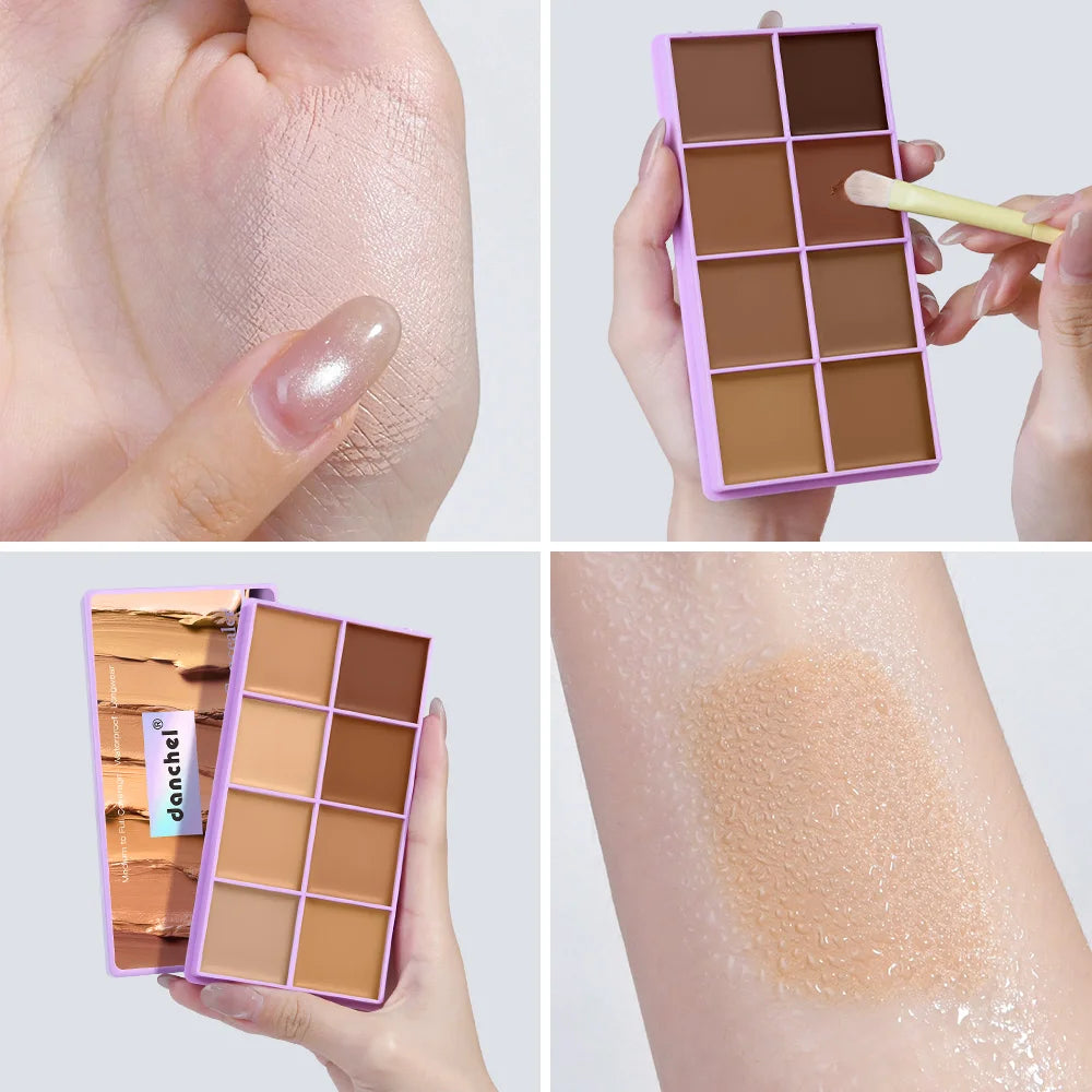 8-Shade Cream Concealer and Contouring Palette Set