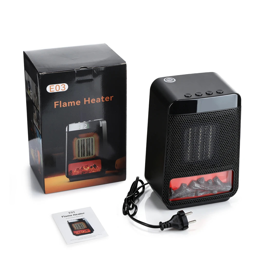 Portable Electric Space Heater with Ambient Flame Light - 29