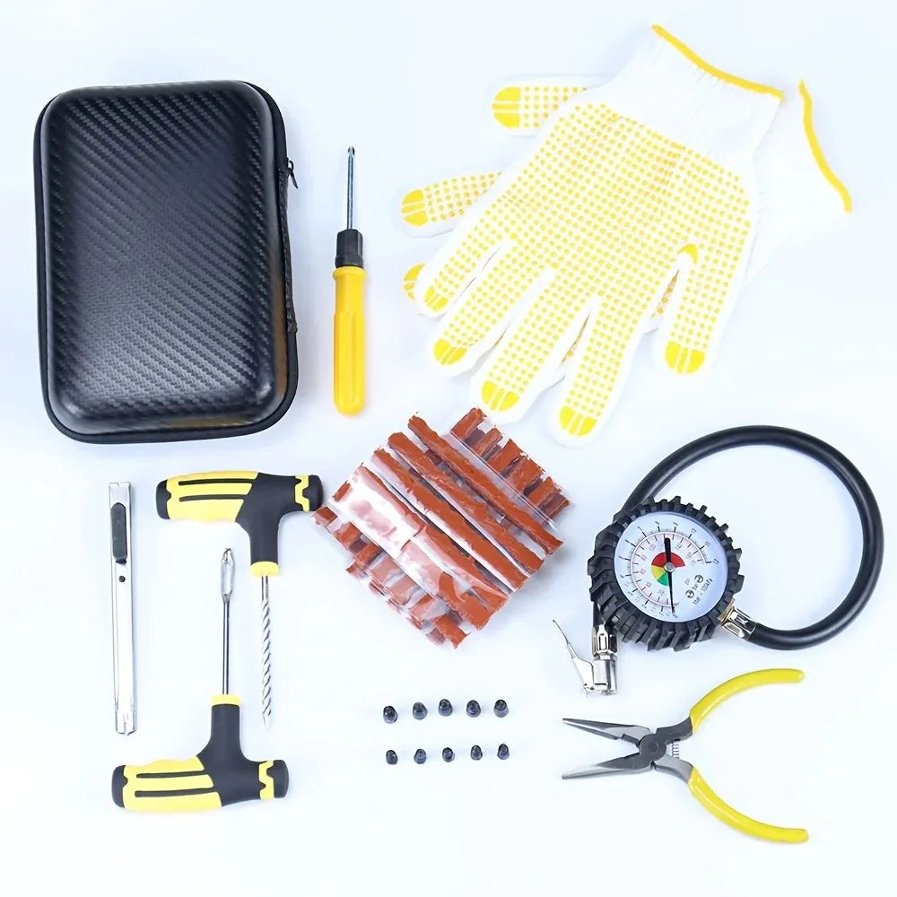 Universal Tire Repair Kit for Cars and Motorcycles - 2