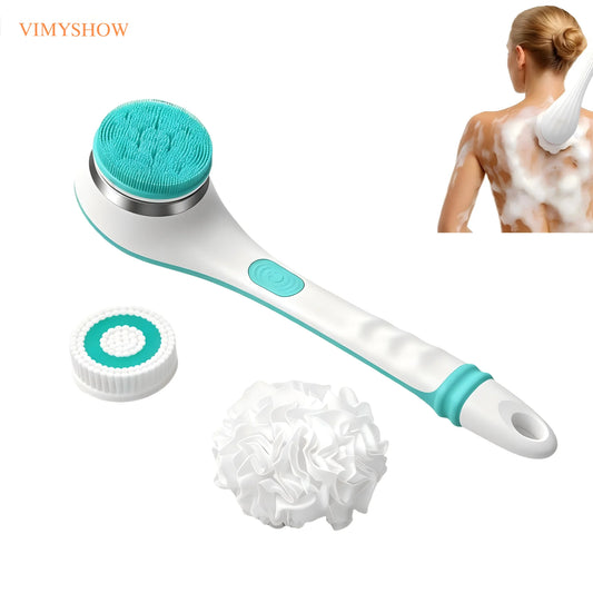 Electric Long Handle Body Scrubbing Brush for Deep Exfoliation