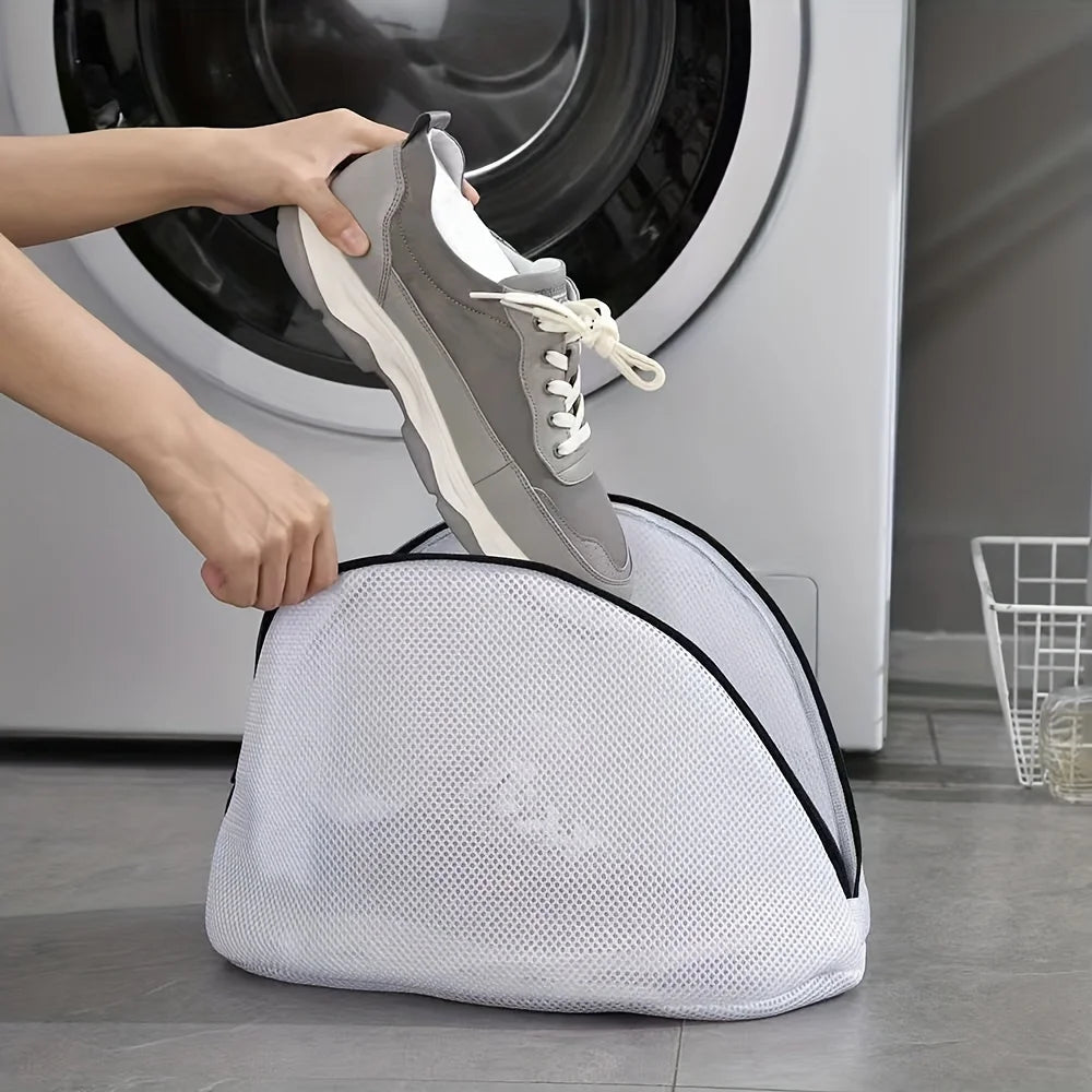Protective Oval Mesh Washing Machine Bag for Shoes