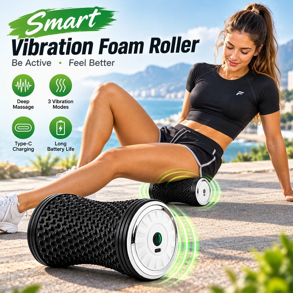 Electric Vibrating Massage Roller for Muscle Recovery - 1