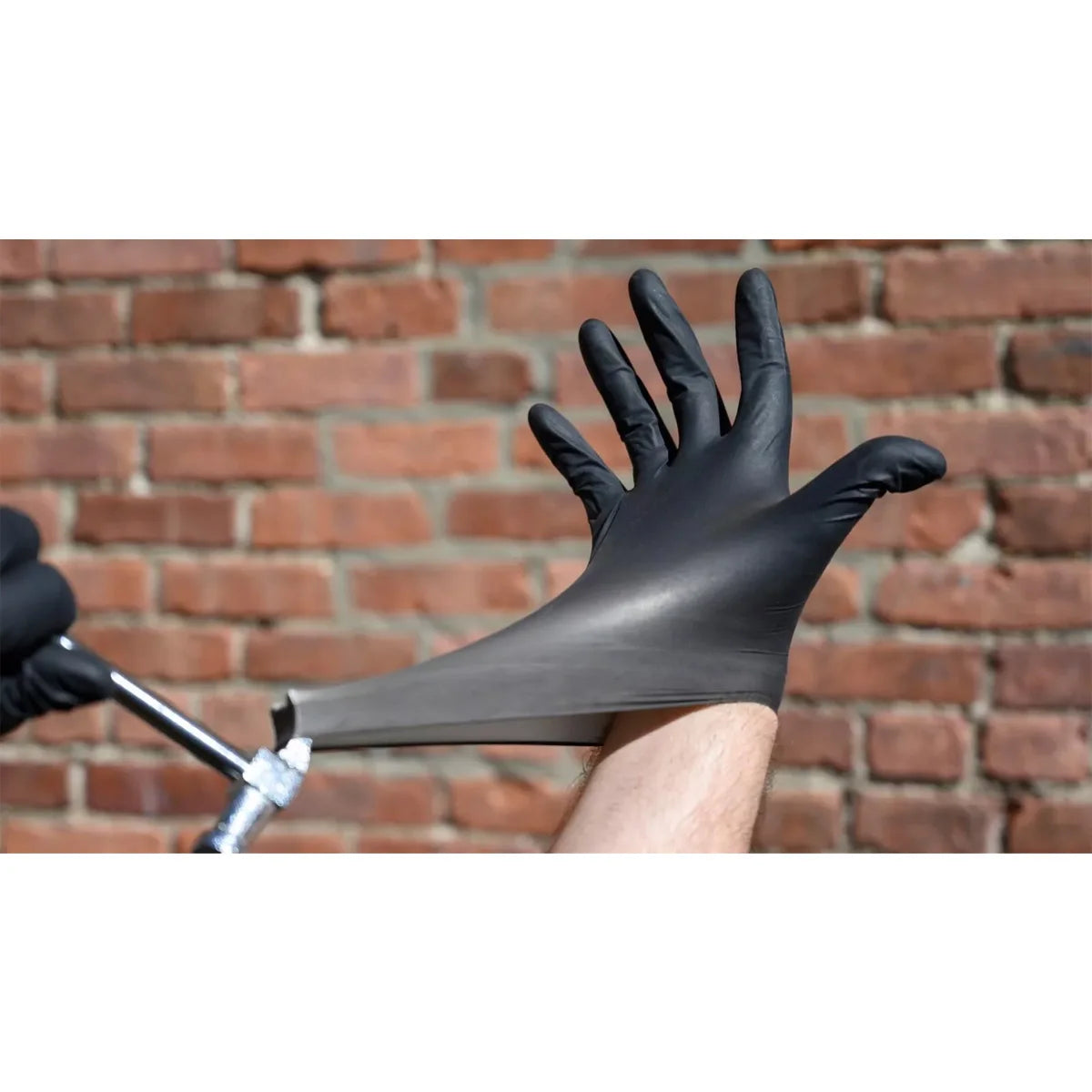 Heavy Duty Black Nitrile Disposable Gloves Powder Free Multipurpose - 4