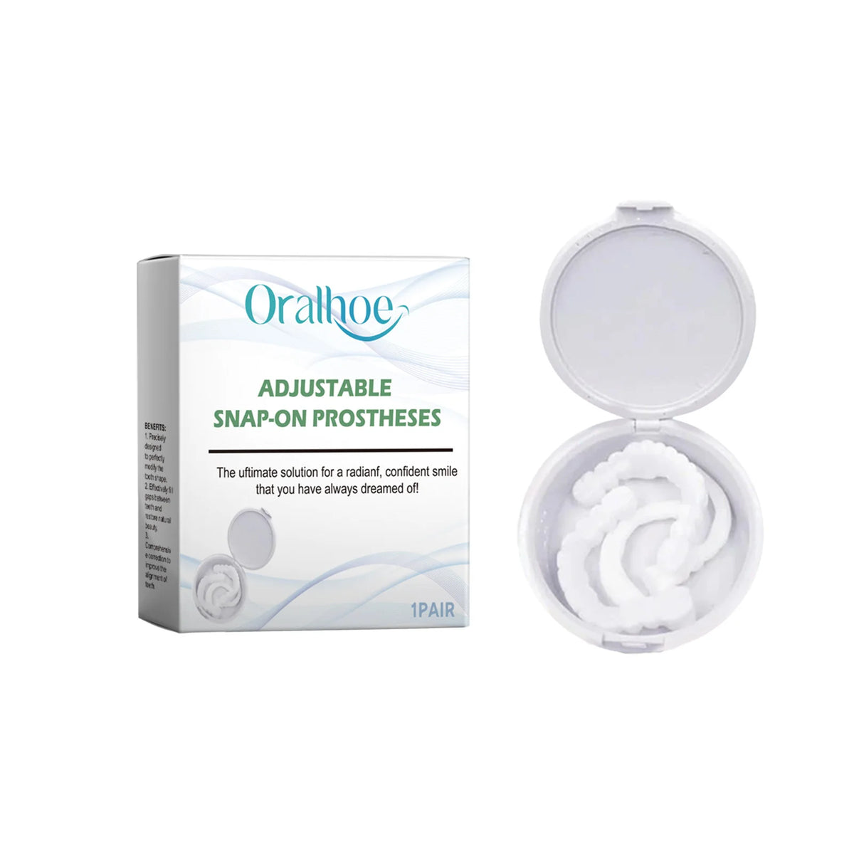 Adjustable Snap-On Dentures for Instant Smile Makeover