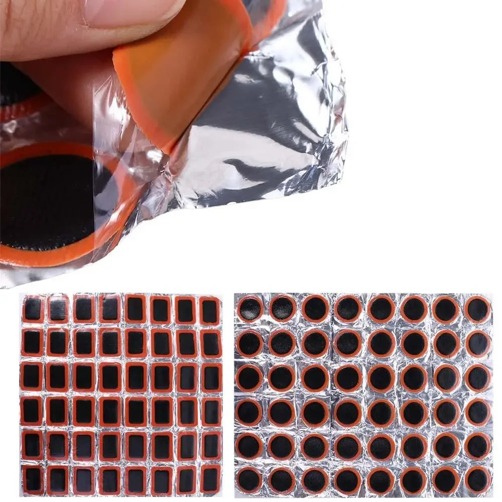 48-Piece Bicycle Tire Puncture Repair Patch Kit - 4