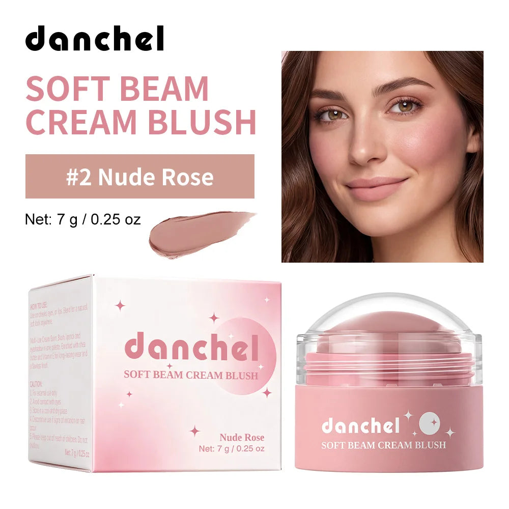 Long-Lasting Multi-Use Soft Cream Blush for Face and Lips