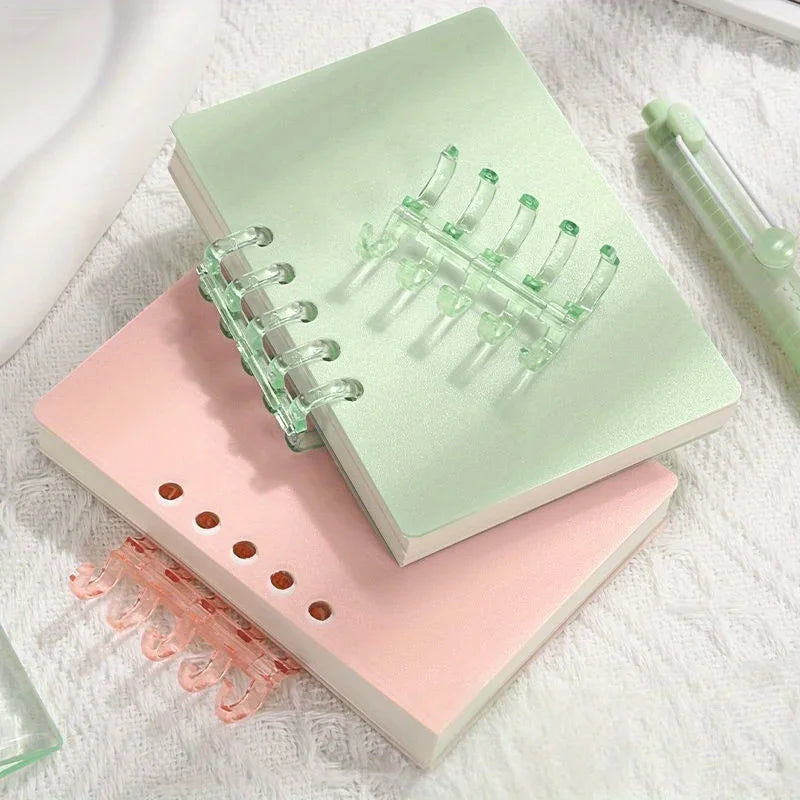 A7 Refillable Loose Leaf Binder Notebook with 5-Ring Cover