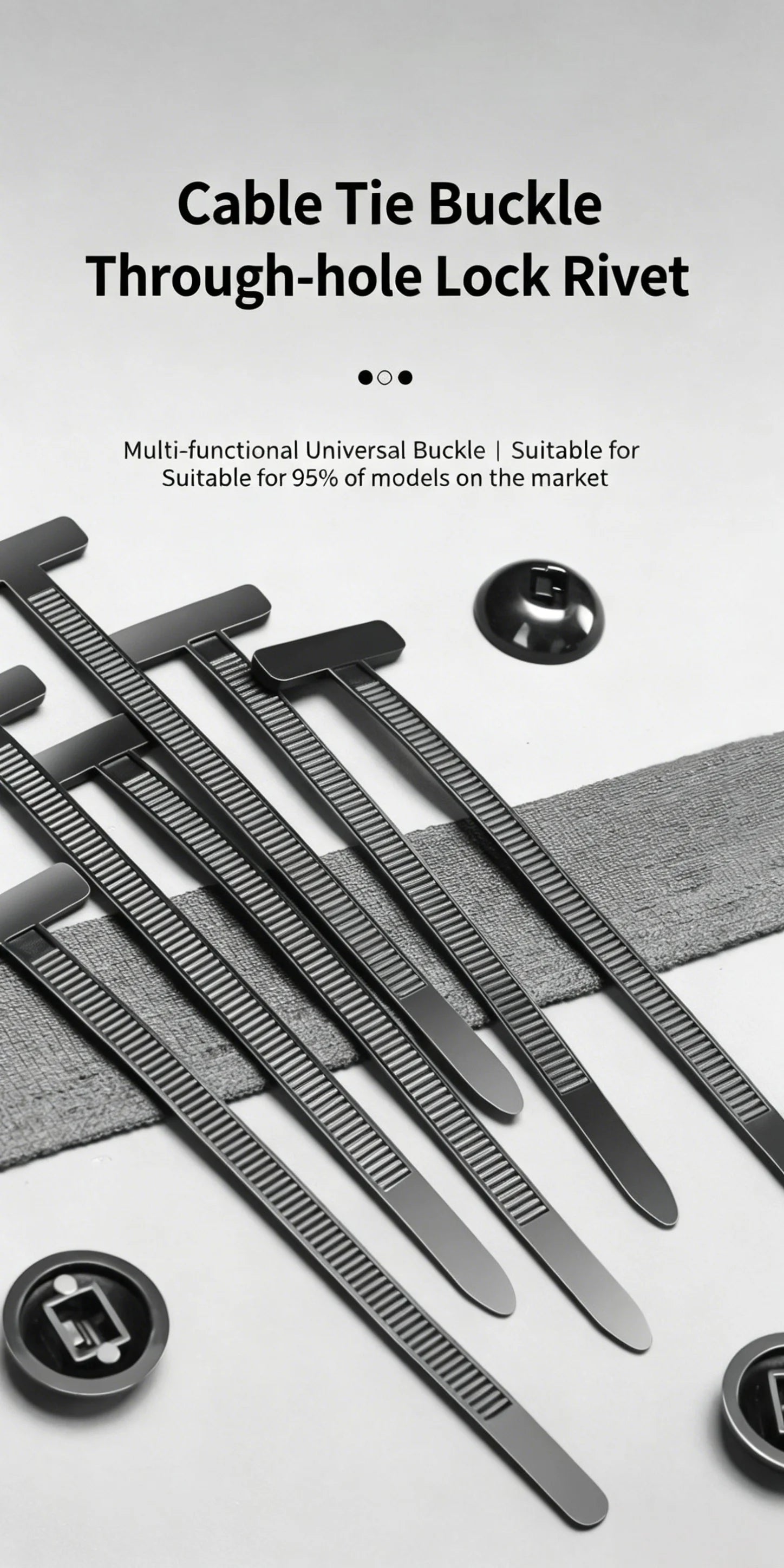 Universal Car Fender and Trim Cable Tie Fastener Kit - 7
