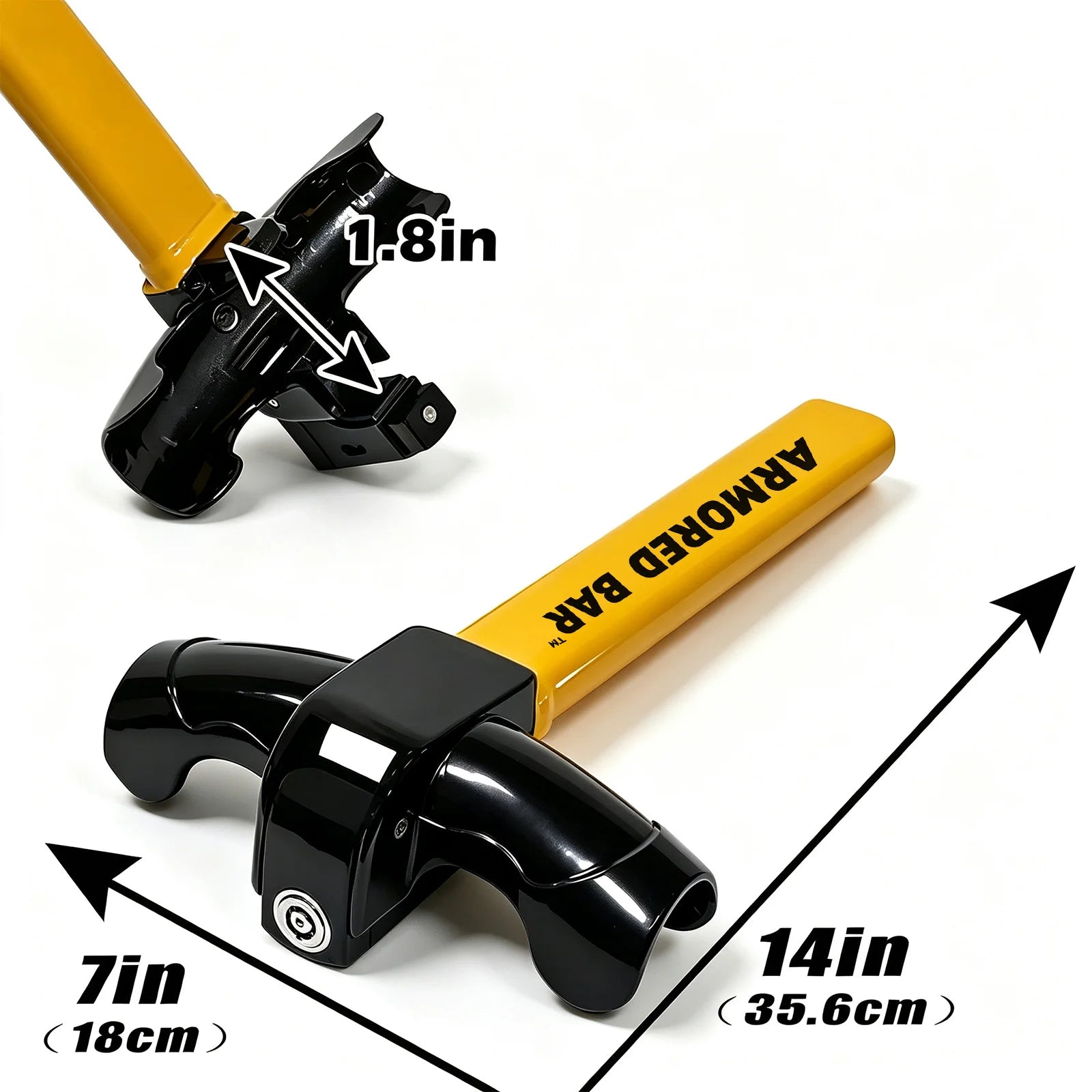 Heavy-Duty Universal Steering Wheel Lock Anti-Theft Device - 3