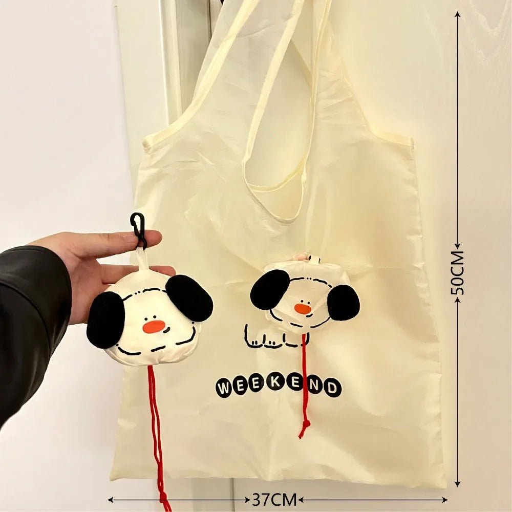 Foldable Cartoon Dog Reusable Shopping Bag