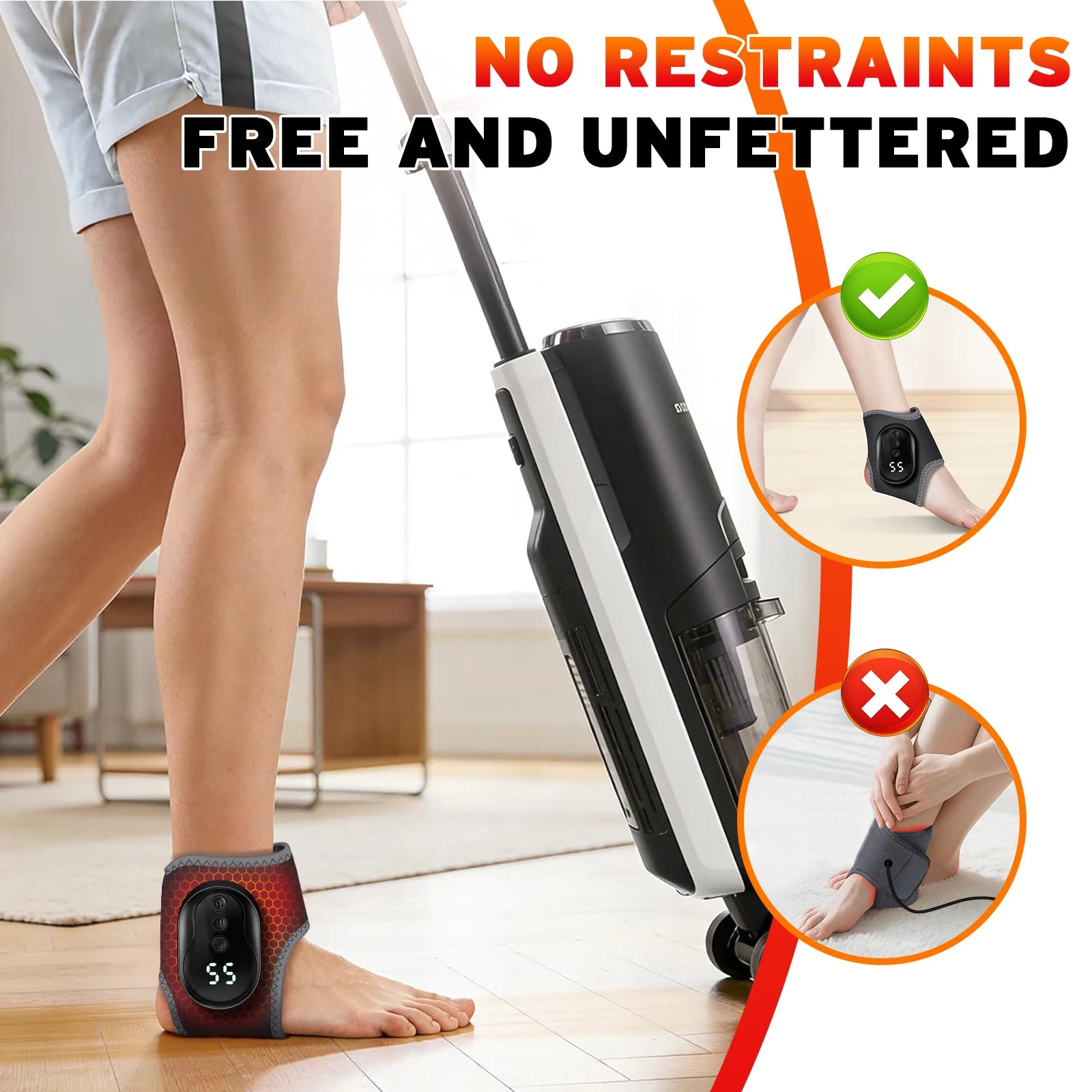 Cordless Vibration Ankle and Wrist Massage Wrap - 10