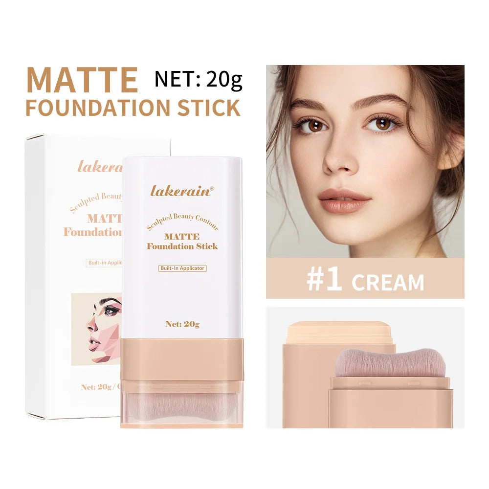 Matte Foundation Stick with Built-in Blending Brush