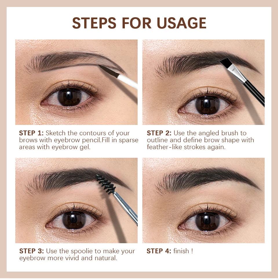Waterproof Long-Lasting Eyebrow Gel Set - 12