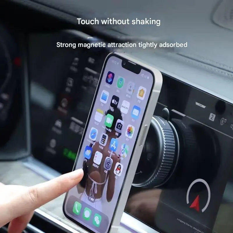 Magnetic Car Phone Mount with Vacuum Suction