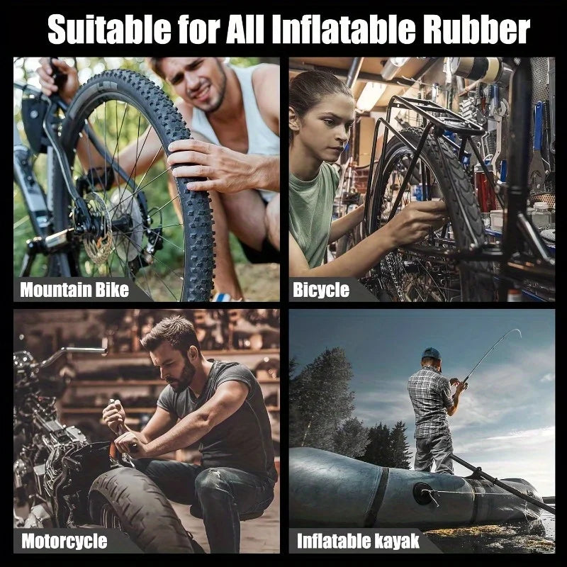 Comprehensive Bicycle Tire Repair Kit for Road and Mountain Bikes