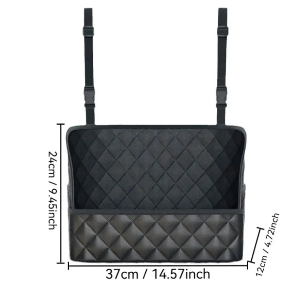 PU Leather Car Seat Back Storage Organizer Bag