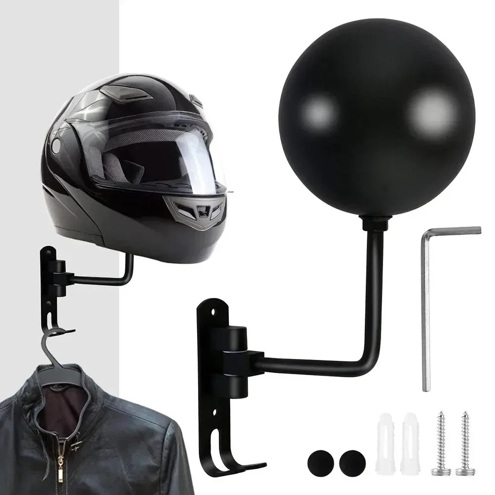 180° Rotatable Wall-Mount Helmet and Gear Storage Rack - 9