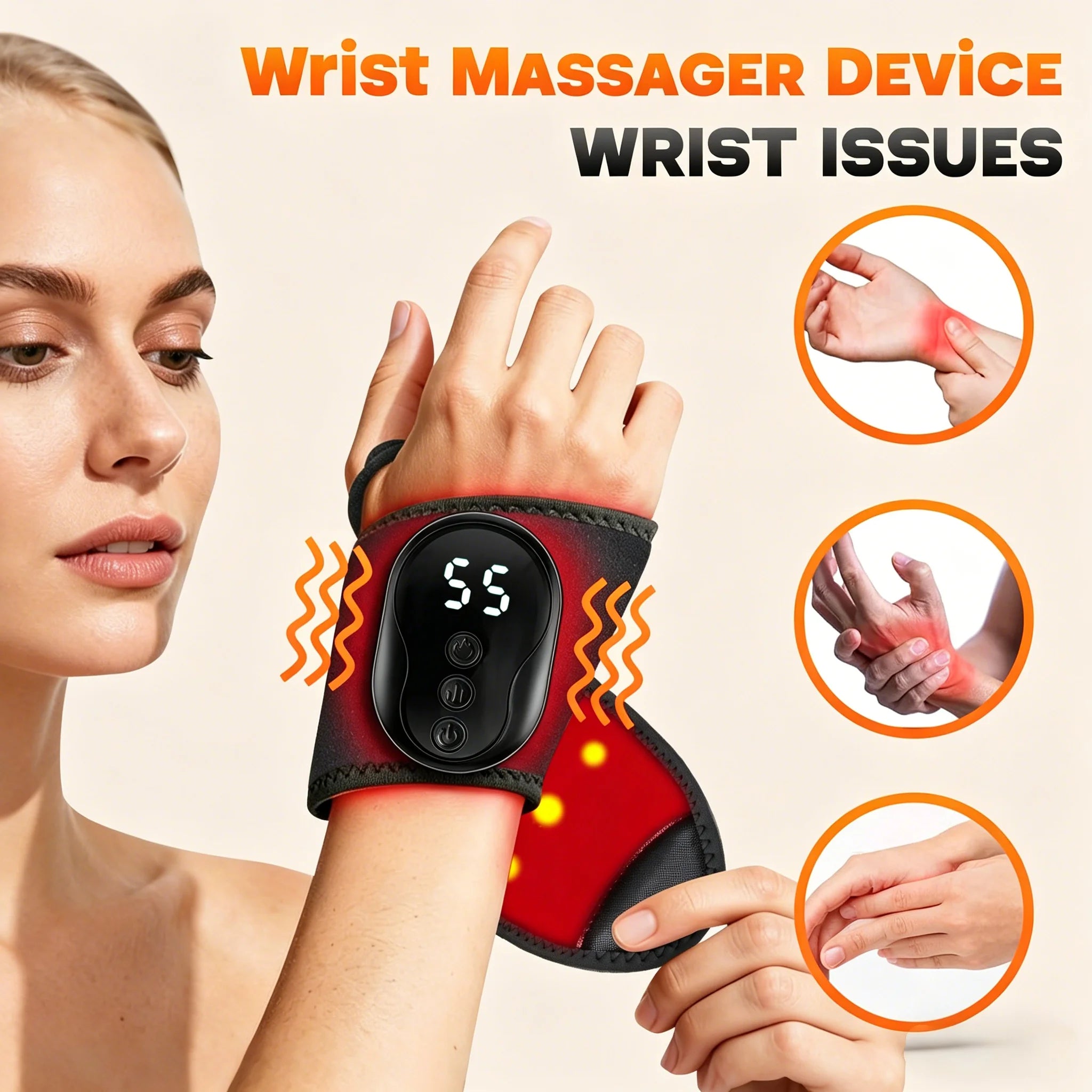 Cordless Vibration Ankle and Wrist Massage Wrap - 12