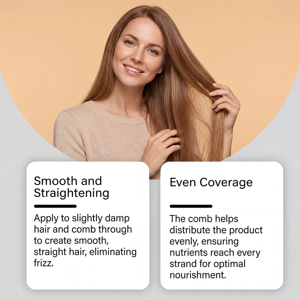 One-Step Hair Straightening Cream with Built-In Comb - 8
