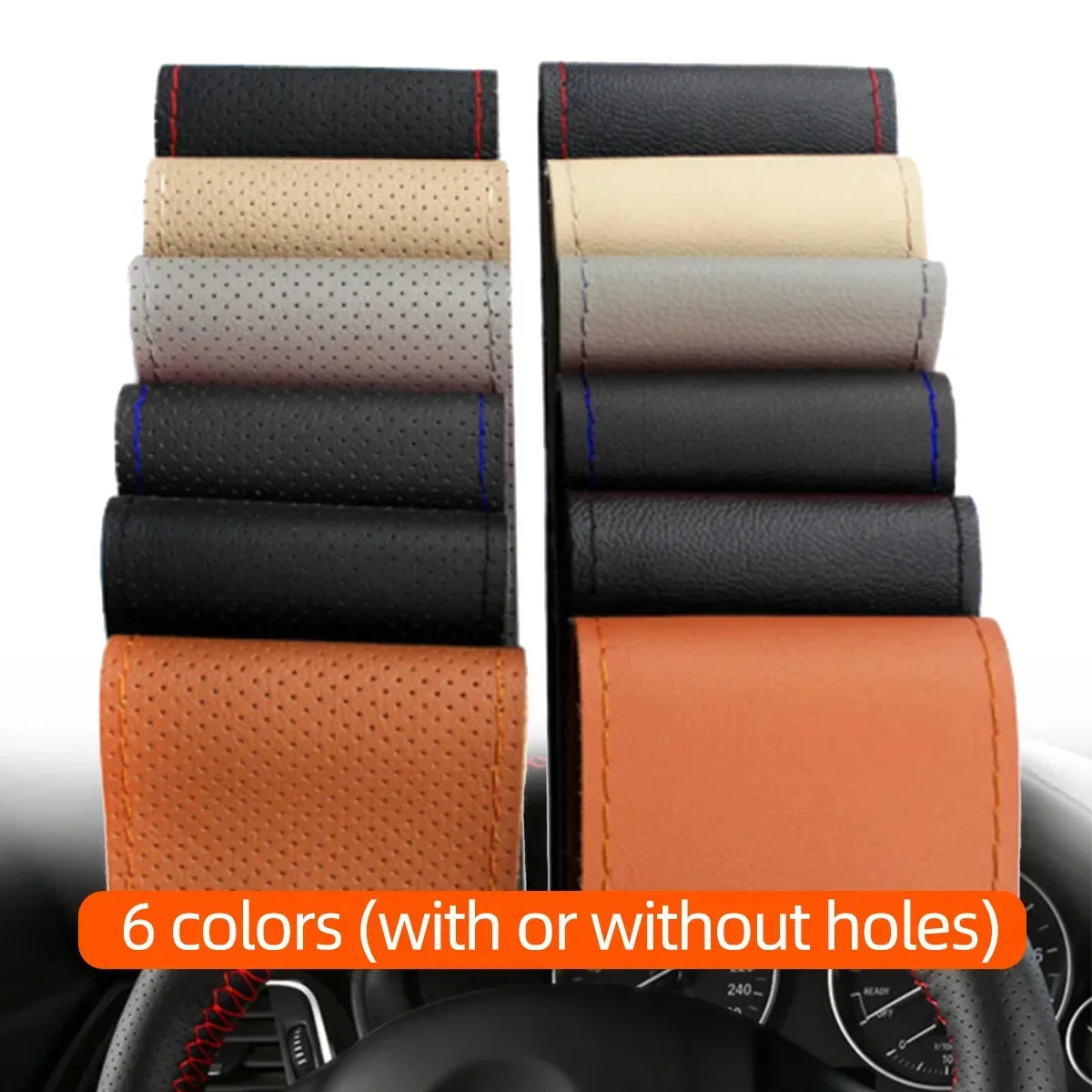 DIY Hand-Stitched Leather Steering Wheel Cover