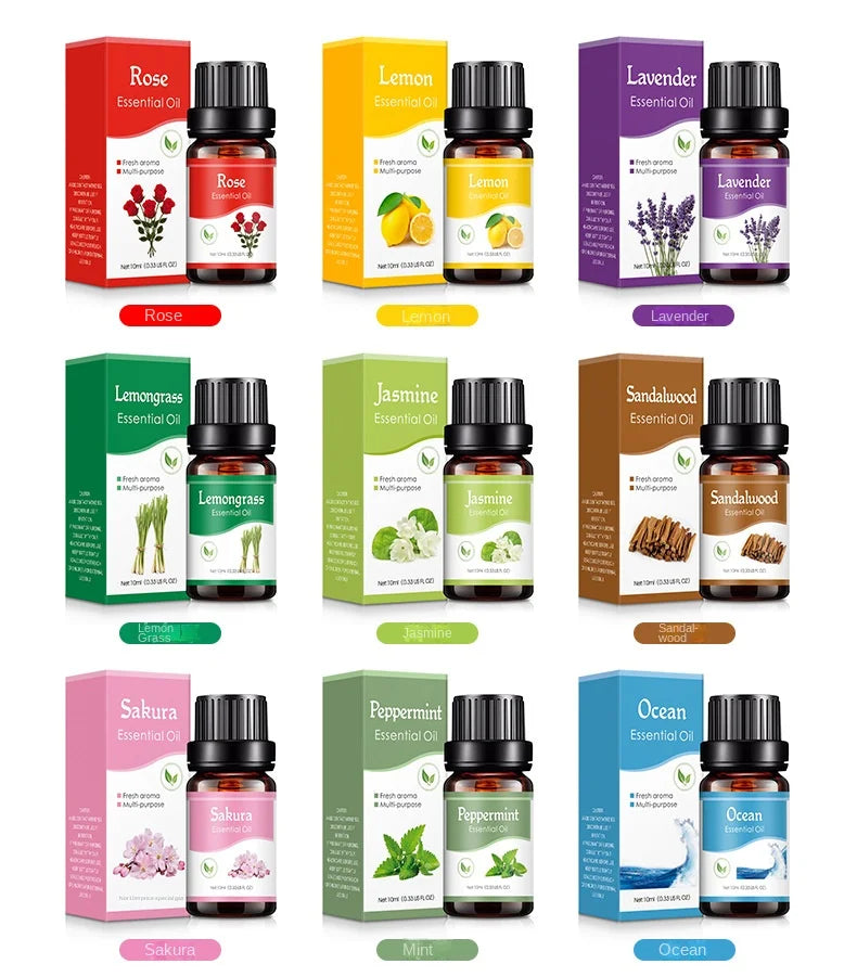 18 Scents Essential Oil Set for Aroma Diffuser and Air Humidifier