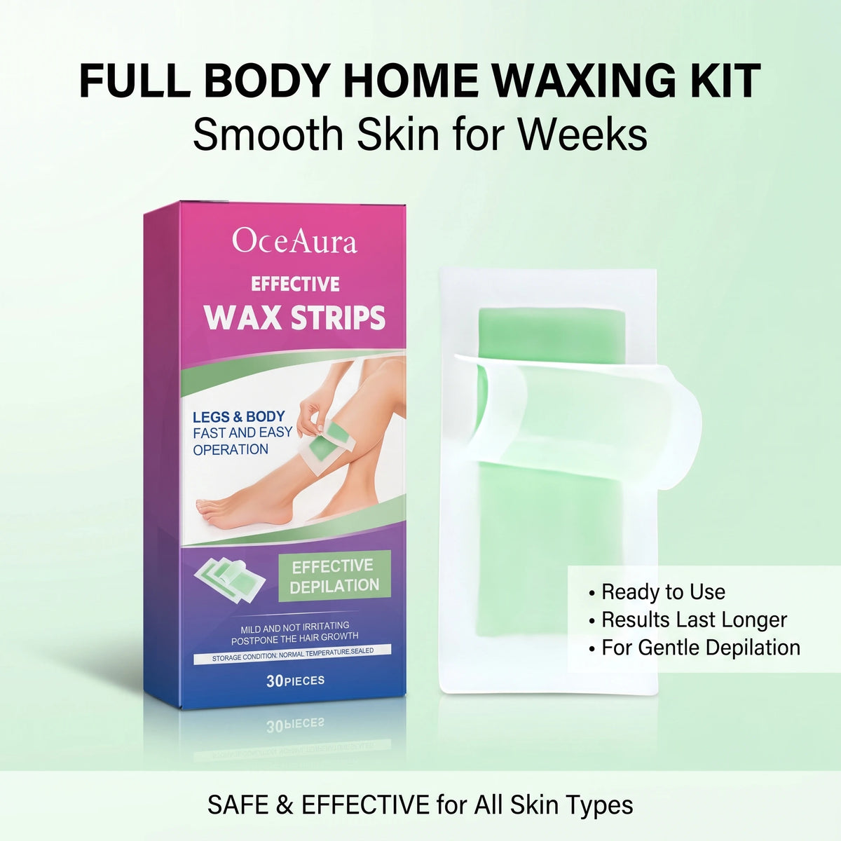 Gentle Full Body Hair Removal Wax Strips