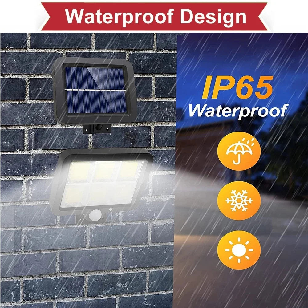 Waterproof Solar Motion Sensor Wall Light with Remote Control