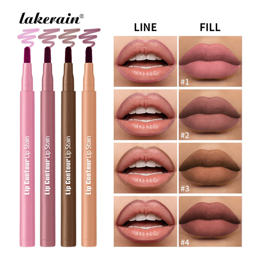 Dual-Ended Matte Lip Contour Stain and Liner Pencil