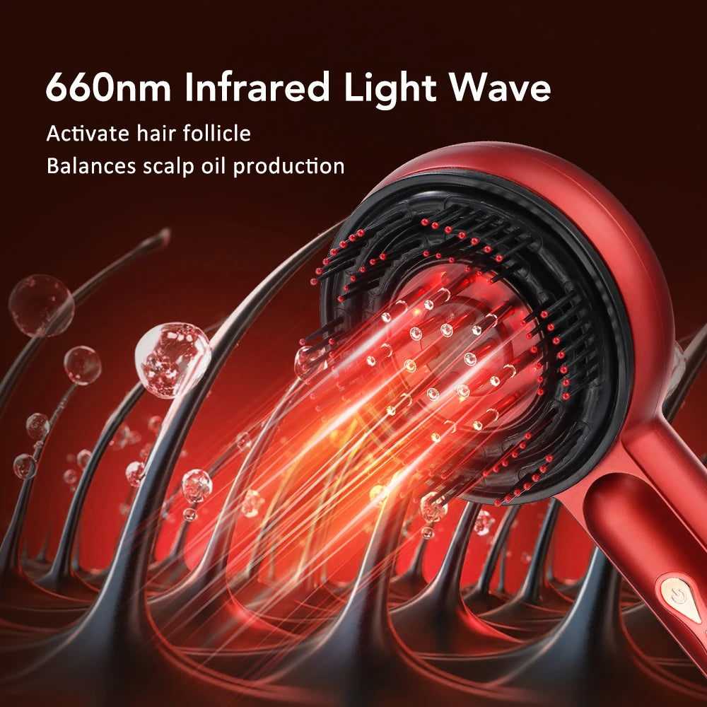 Electric Scalp Massager and Hair Growth Oil Applicator Comb