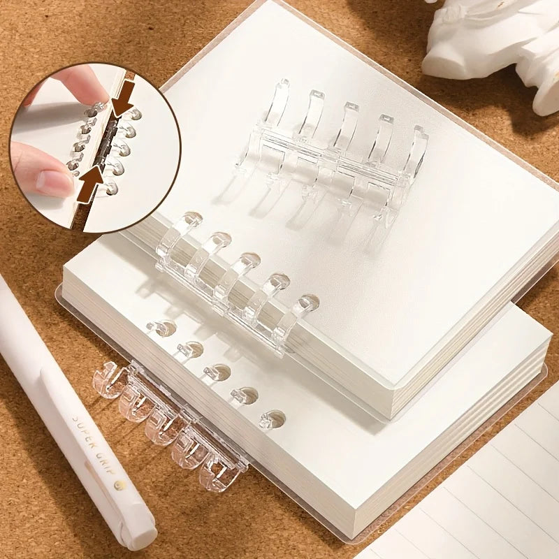 A7 Refillable Loose Leaf Binder Notebook with 5-Ring Cover