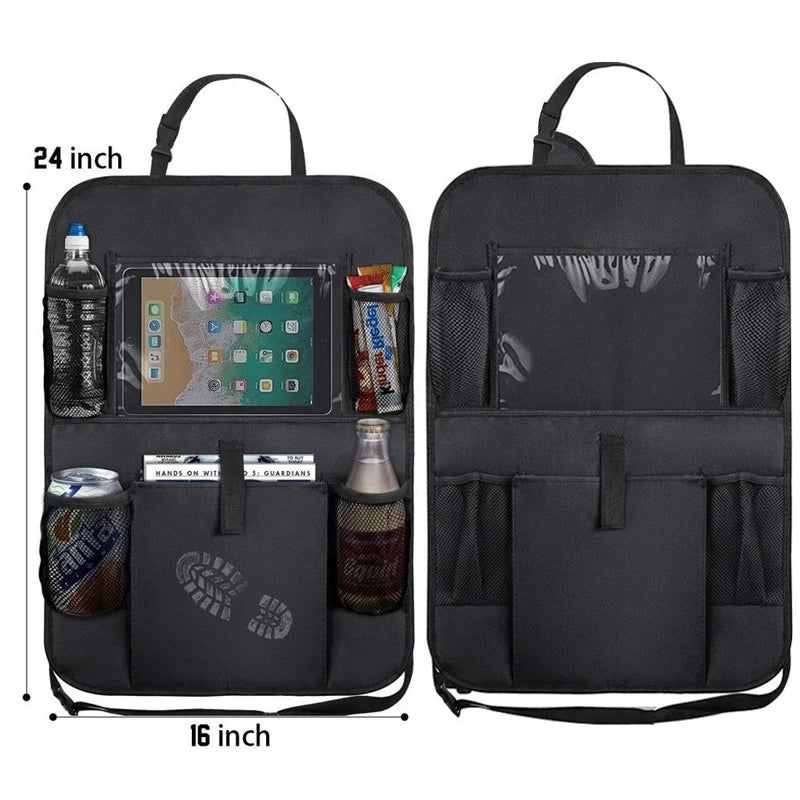 Car Backseat Organizer with Touch Screen Tablet Holder - 22
