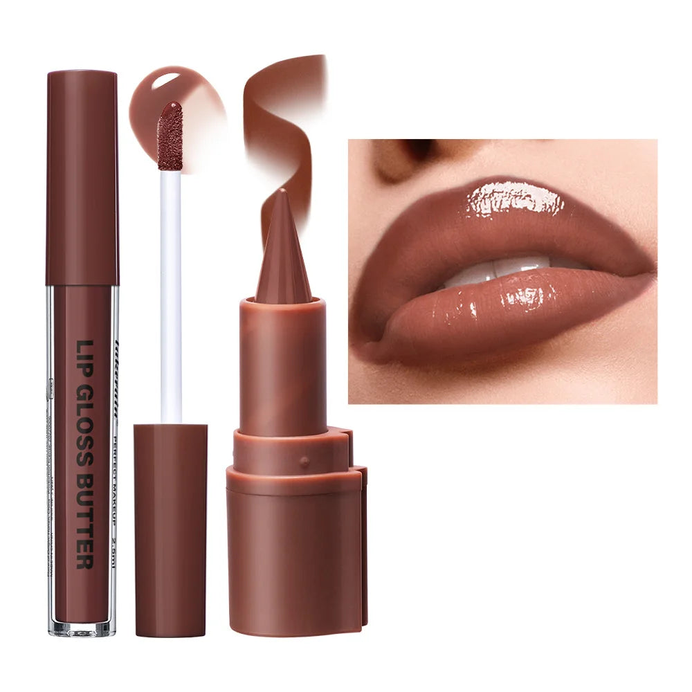 Hydrating Lip Liner and Lip Gloss Makeup Set - 11
