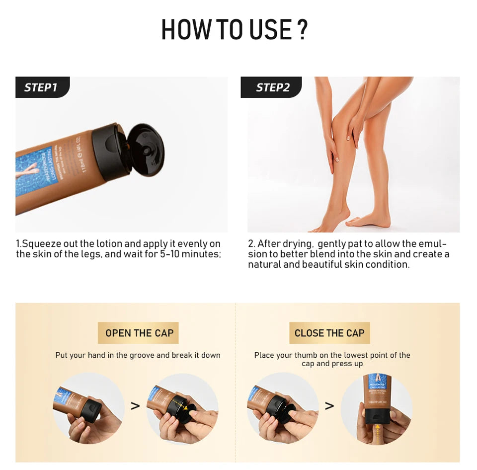 Waterproof Airbrush Leg Foundation and Body Concealer with Applicator - 14