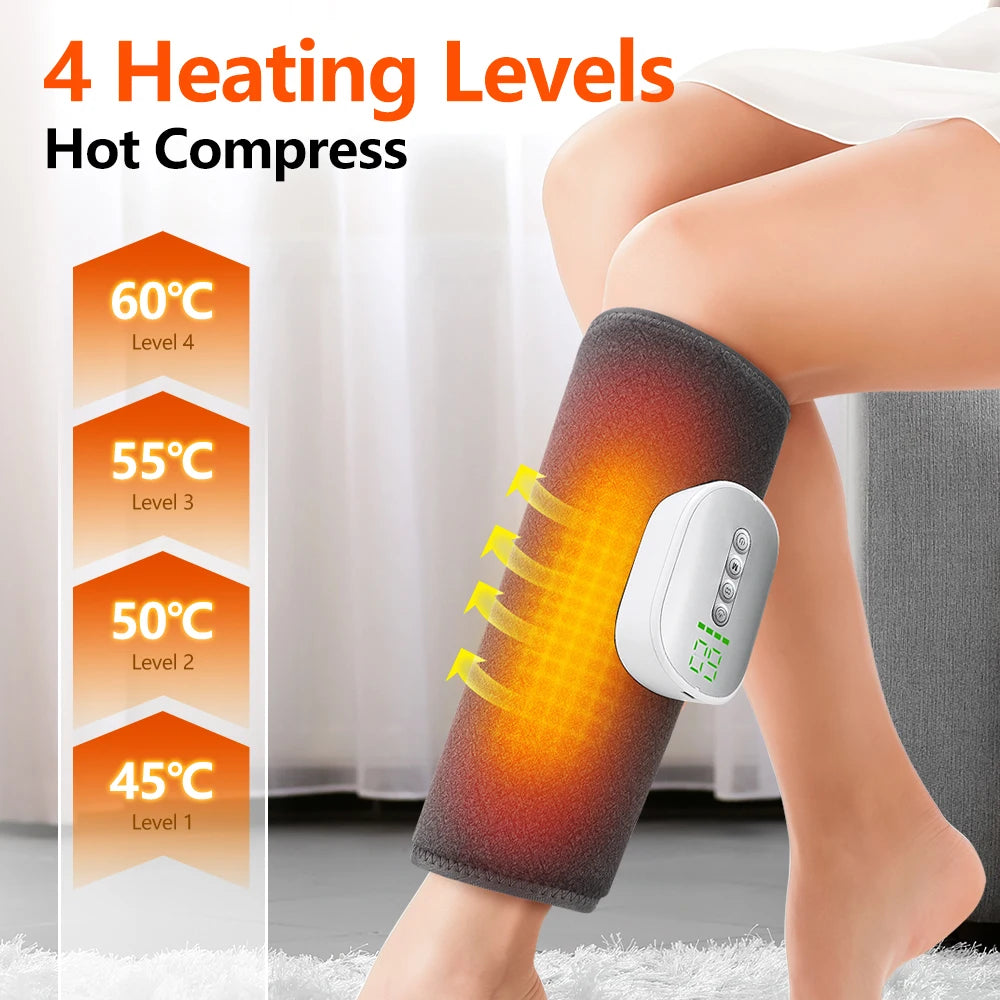 Cordless Air Compression Calf Massager with Heat