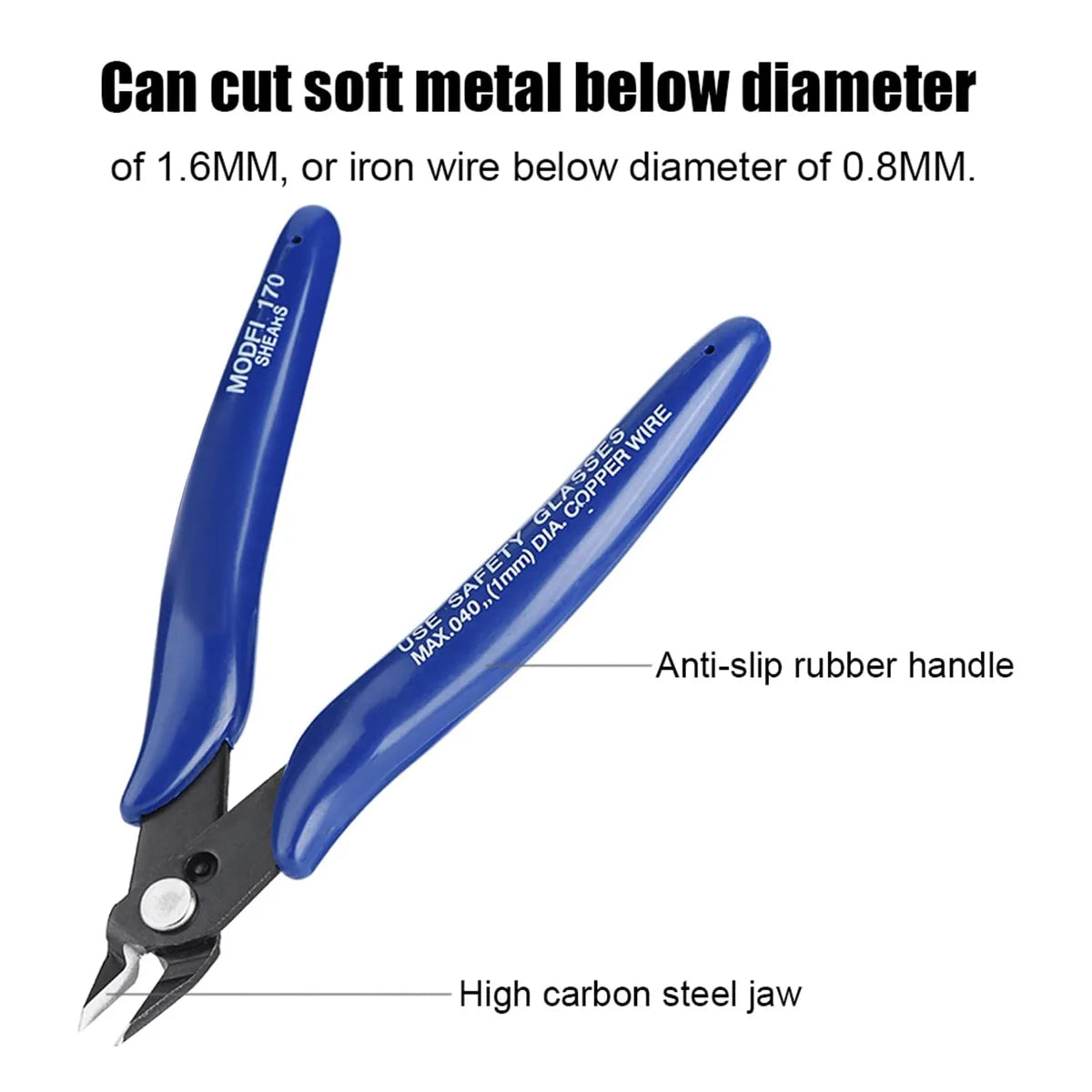 Precision Diagonal Cutting Pliers for Electronics and Crafts