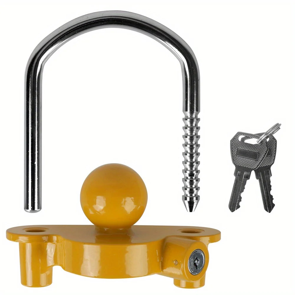Universal Adjustable Trailer Hitch Lock for RVs and Caravans - 12