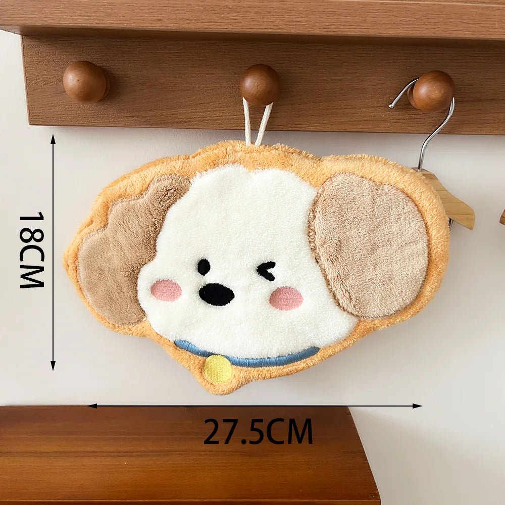 Cute Cartoon Puppy Hanging Hand Towel for Kitchen and Bathroom - 10