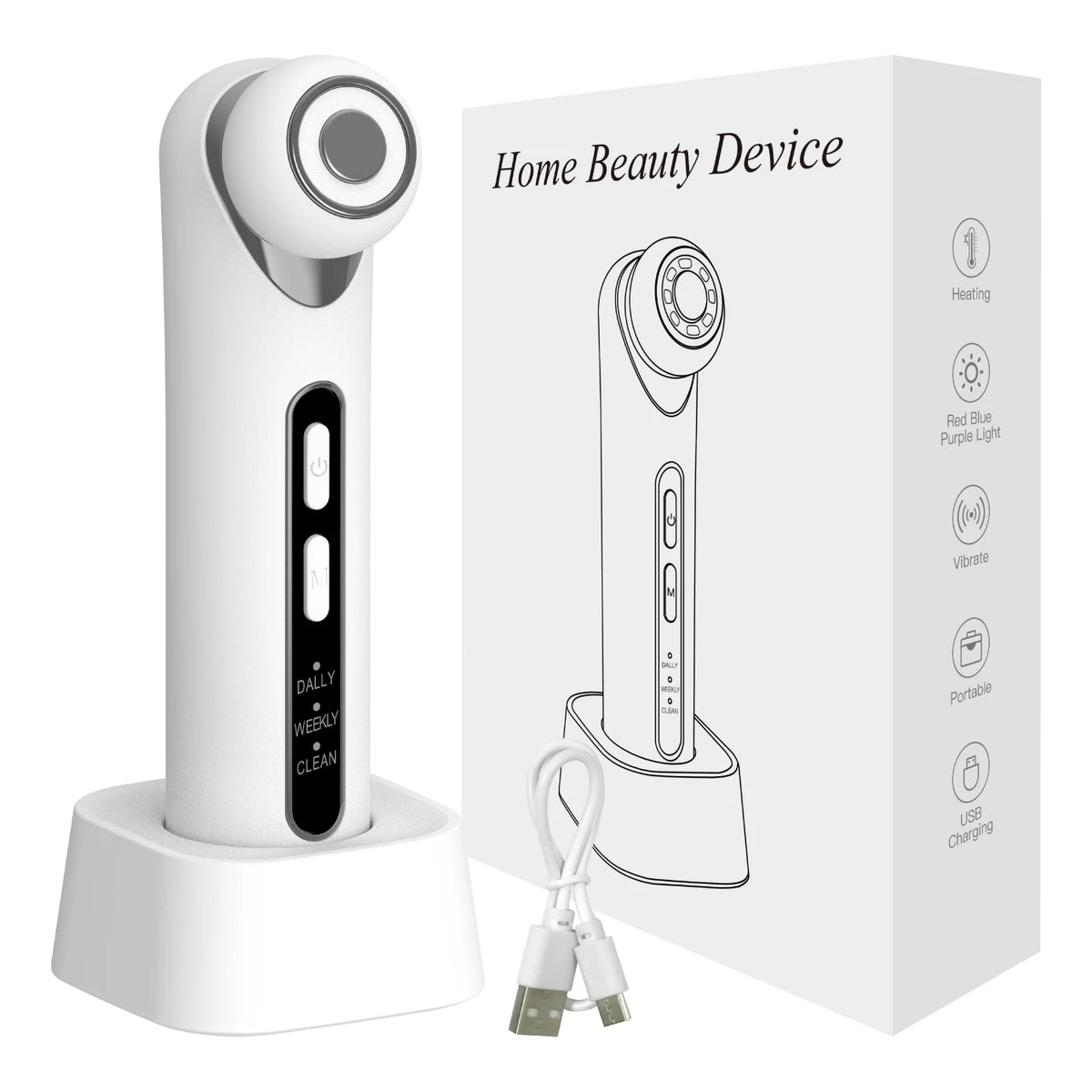 3-in-1 LED Photon Eye Facial Massager for Puffiness and Fine Lines
