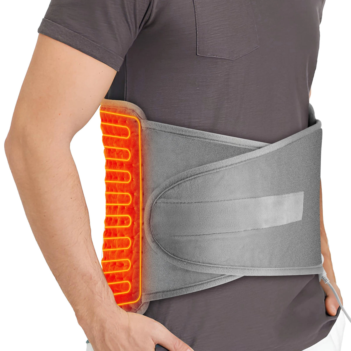 Electric Heated Lumbar Support Back Belt for Pain Relief