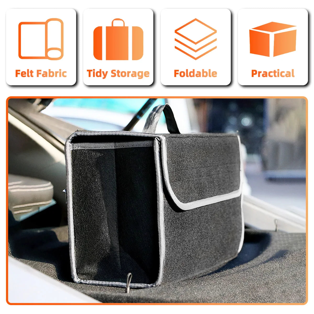 Foldable Car Trunk Organizer and Storage Bag