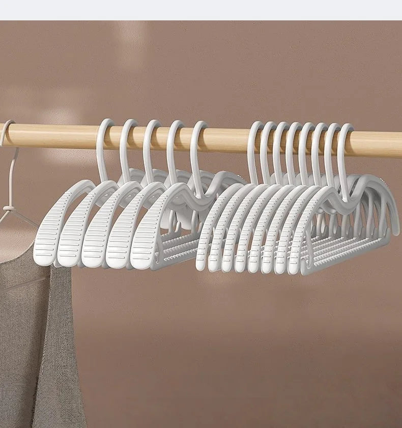 10 Pack Short Neck Clothes Hangers Space Saving Non Slip Coat Racks - 7
